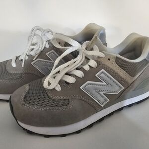 New Balance Gray and White Sneakers